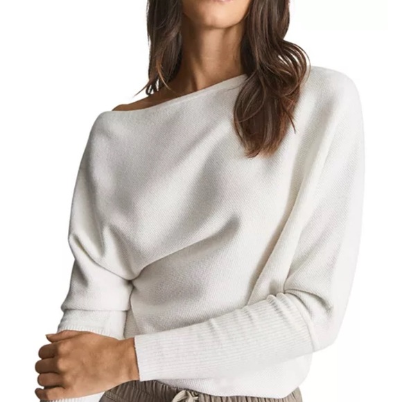 Fashion Sweaters - FASHION Elegant White Women's Wide Crew Neck Sweater